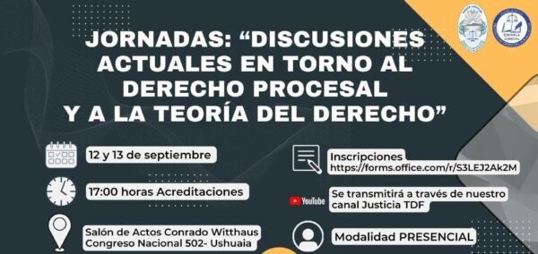 Realizarán las jornadas “Discusiones actuales en torno al Derecho Procesal y a la Teoría del Derecho”