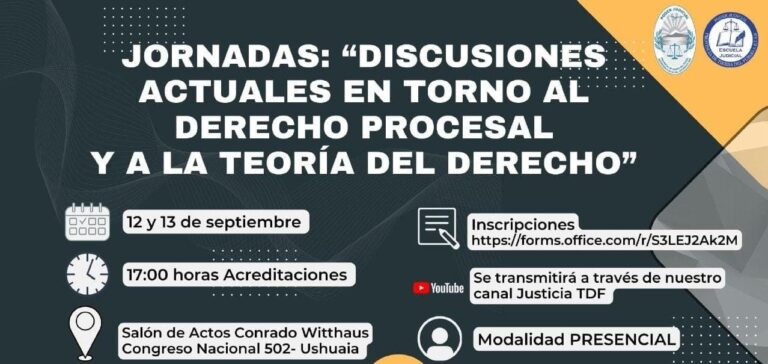 Realizarán las jornadas “Discusiones actuales en torno al Derecho Procesal y a la Teoría del Derecho”