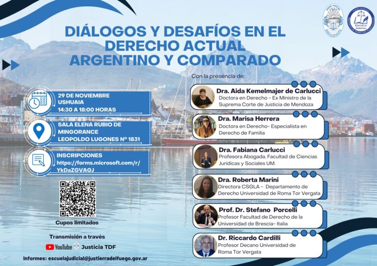 Prestigiosos juristas disertarán en las Jornadas “Diálogos y desafíos en el Derecho actual argentino y comparado”