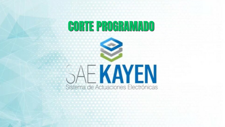 Corte del sistema SAE Kayen programado