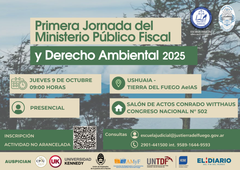 Invitan a participar de la “Primera Jornada del Ministerio Público Fiscal y Derecho Ambiental 2025”