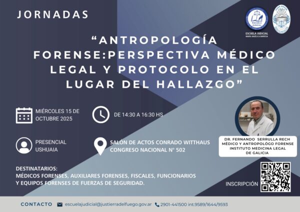 Invitan a Jornadas de Antropología Forense en Río Grande y Ushuaia