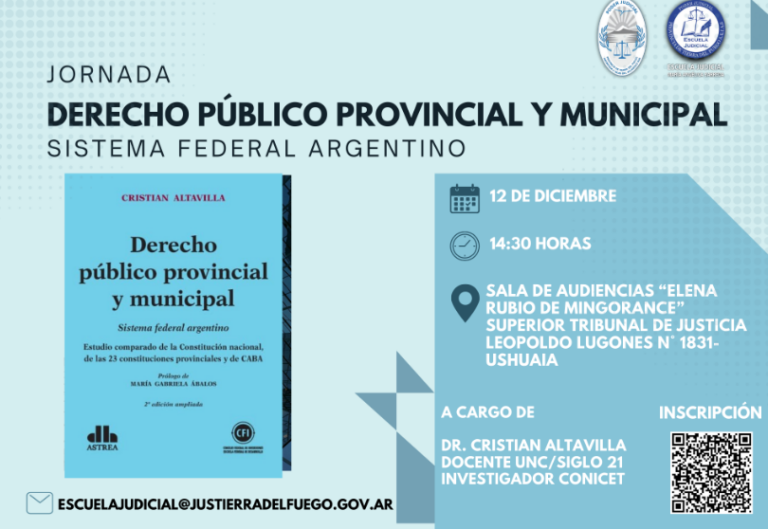 Invitan a la Jornada sobre “Derecho Público provincial y municipal”