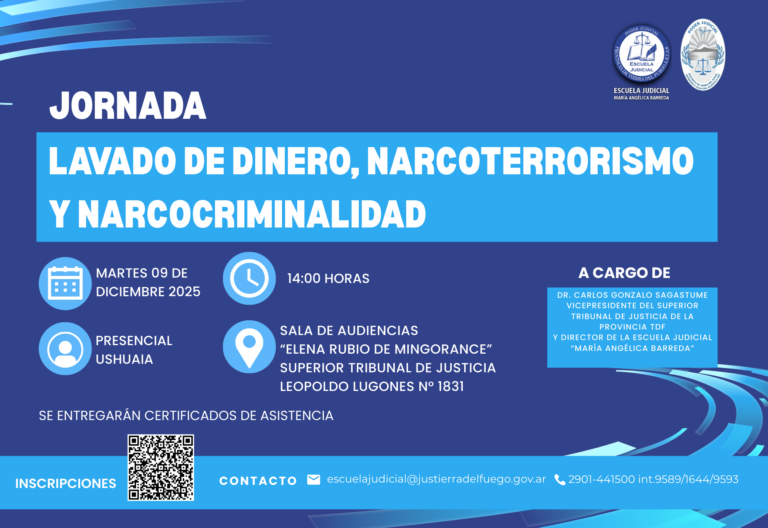 Invitan a la Jornada sobre lavado de dinero, narcoterrorismo y narcocriminalidad