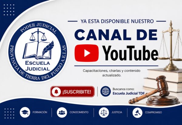 La Escuela Judicial “María Angélica Barreda” suma su canal de YouTube como espacio de acceso a contenidos académicos